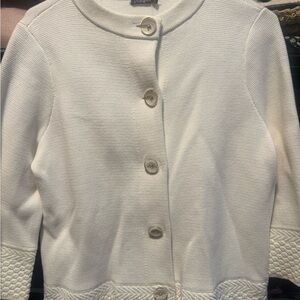 J. McLaughlin Off White Suzette Cardigan